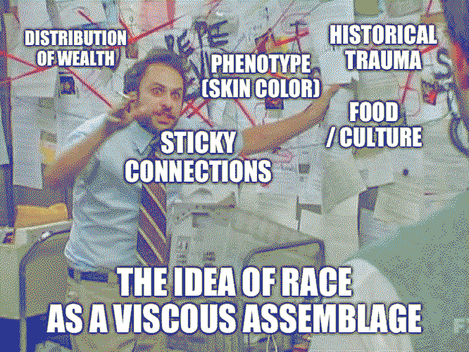 The meme towards the posthuman idea of race as a viscous assemblage